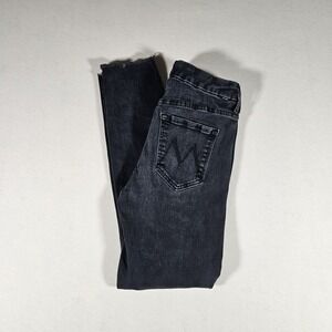 Mother Jeans High Waisted Looker Ankle Fray Womens Size 27 Blackbird Wash